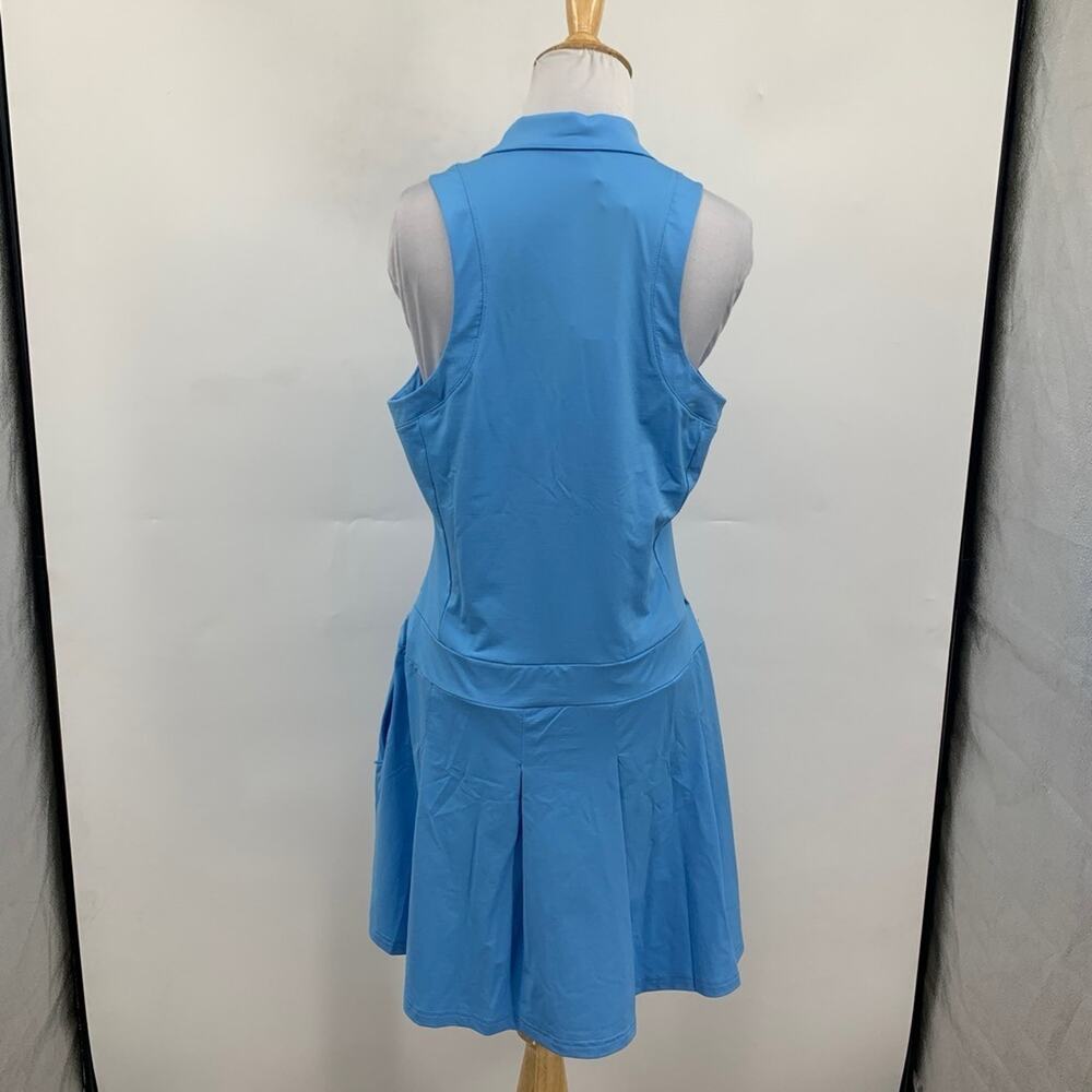 Adidas Dress Women L Large Blue Ultimate365 Tour Pleated Sleeveless Golf Pockets - Picture 6 of 14